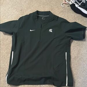 Nike Michigan state Green & White  Short Sleeve Pullover